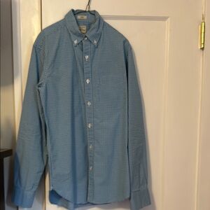 J. Crew Blue check 100% Button Down Shirt